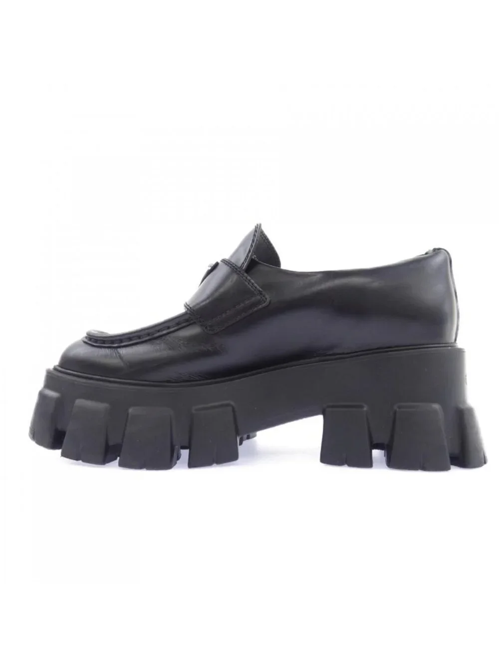 Prada Monolith Loafers Triangle Logo Shoes